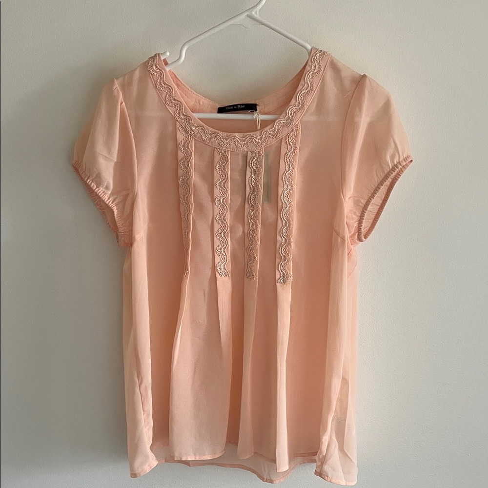 Doe & Rae ANTHROPOLOGIE sheer blouse